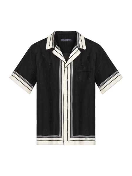 Jedwabna koszula Dolce And Gabbana czarna