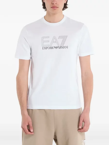 Tricou Ea7 Emporio Armani cu imagine alb