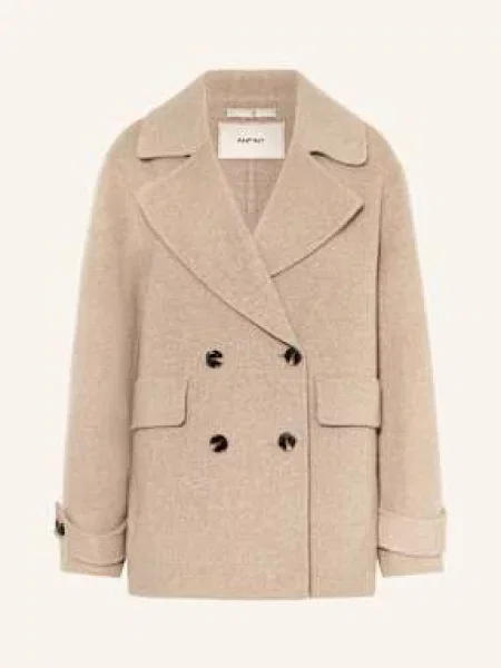 Anfiny Płaszcz Wełniany Rachel beige beżowy