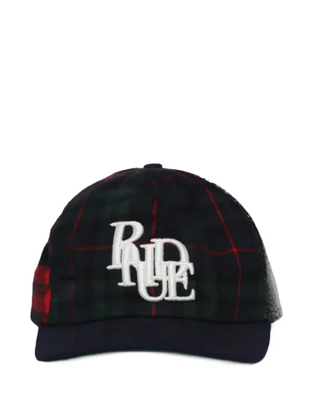 Șapcă Rhude cu broderie în carouri roșu