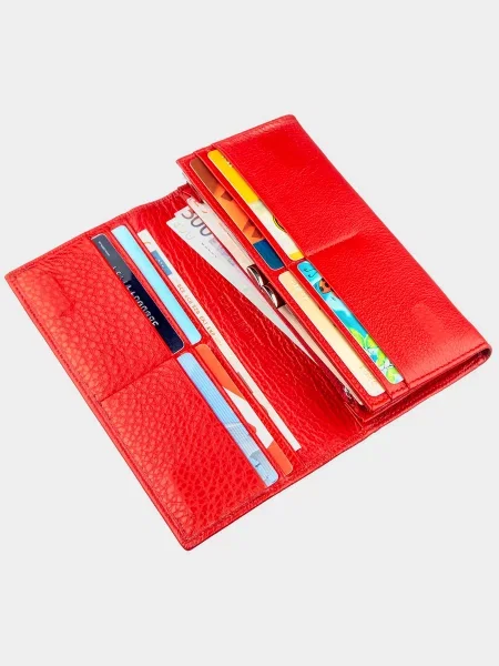 ST Leather Accessories Гаманець Шкіра червоний