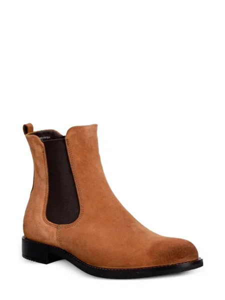 Botine chelsea Ecco din piele de căprioară maro