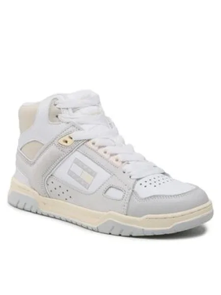 Tommy Jeans De piele sneakers gri