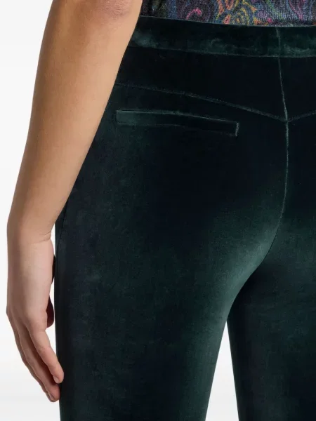 Pantaloni Etro de catifea verde