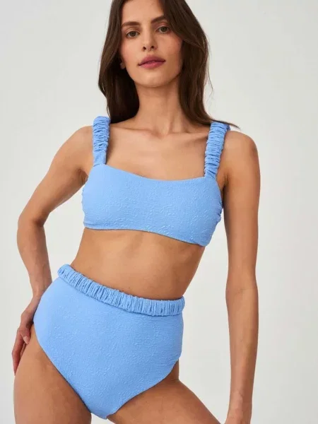 Undress Code biustonosz kąpielowy Good Luck niebieski miękka miseczka