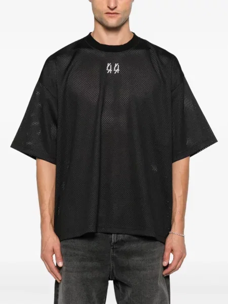 Tricou 44 Label Group cu broderie negru