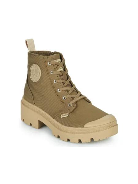 Keprové tenisky Palladium khaki