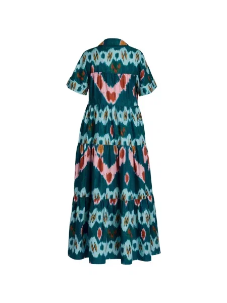 Rochie tip cămașă Erdem cu imagine verde
