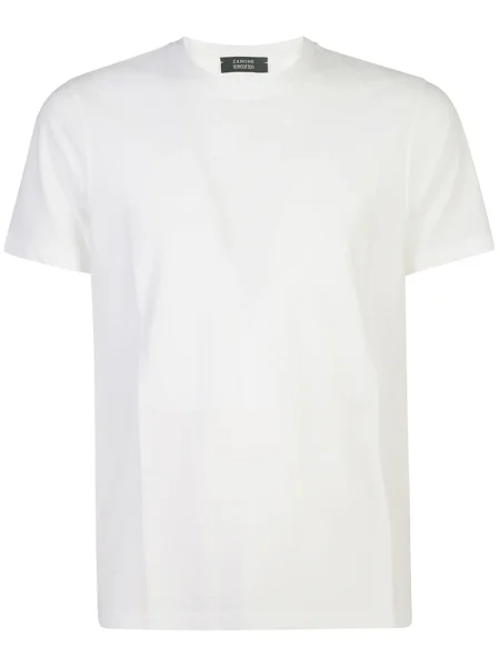 Tricou Zanone cu decolteu rotund alb
