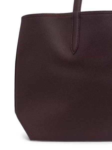 Reversibil geantă shopper Lacoste cu autograf maro