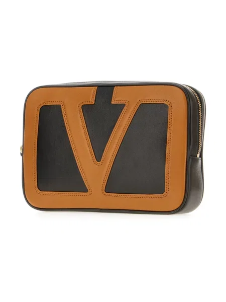 Lniana torba crossbody Valentino Garavani biznesowa