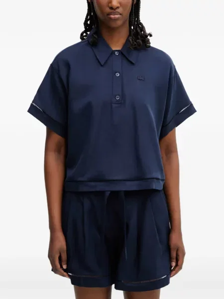 Tricou polo Lacoste business cu autograf albastru