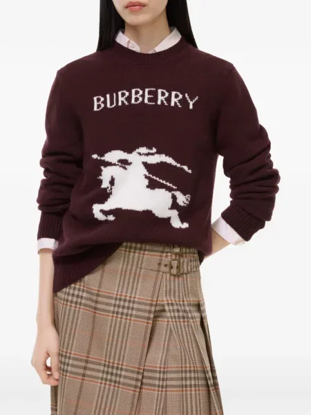 Pulover Burberry de lână violet