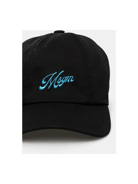 MSGM czapka z daszkiem z aplikacją czarny