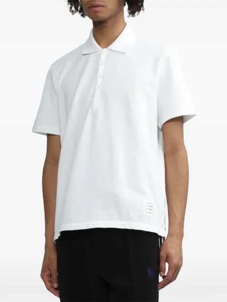 Pruhované polotričko Thom Browne bílé