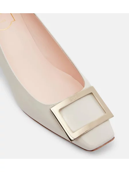 Pantofi cu toc Roger Vivier din piele de lac gri