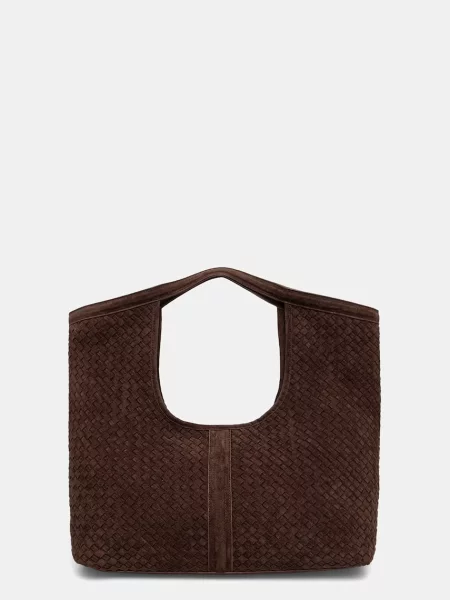 Answear.LAB geantă shopper pentru femei cu imitație de piele întoarsă maro
