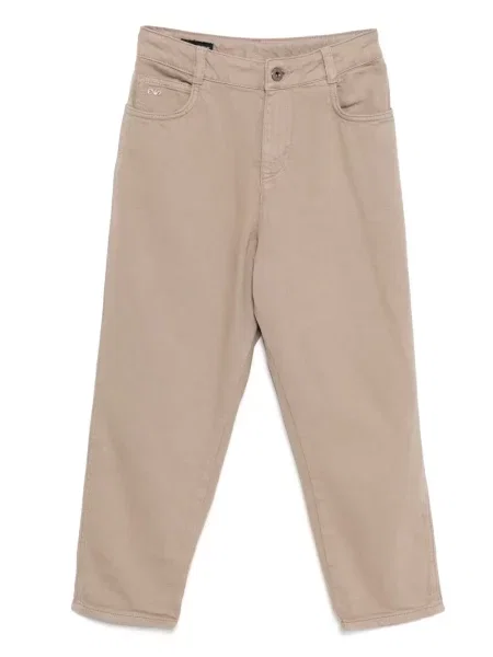 Spodnie dziecięce Emporio Armani brązowe