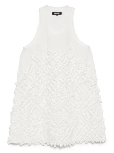 Rochie fără mâneci Black Comme Des Garçons fără mâneci de costum alb