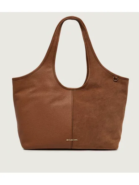 Michael Kors De piele geantă shopper Henly | piele întoarsă maro