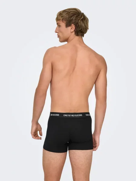 Only & Sons Boxerky svetlosivá / čierna biela