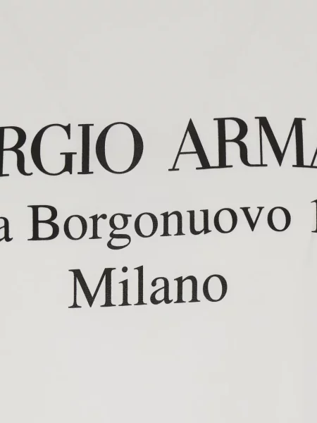 Tricou Giorgio Armani cu imagine cu decolteu rotund alb