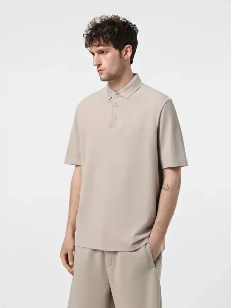 Поло Armani Exchange Blue Edition бежевий