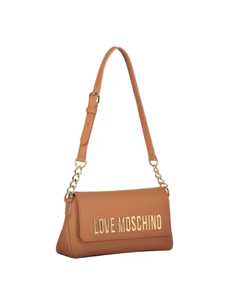 Torebka Love Moschino skórzana brązowa