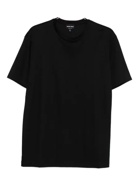 Tricou Giorgio Armani cu decolteu rotund scurt negru