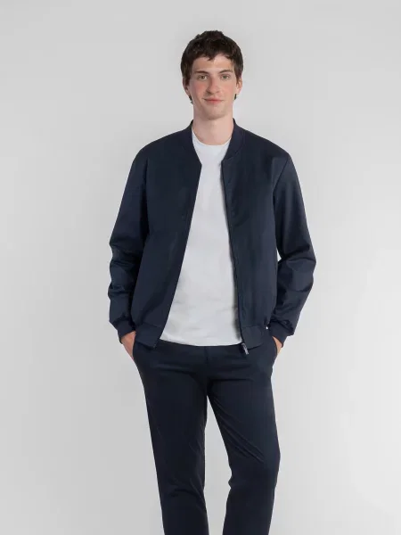 Бомбер Arber бавовна/еластан синій