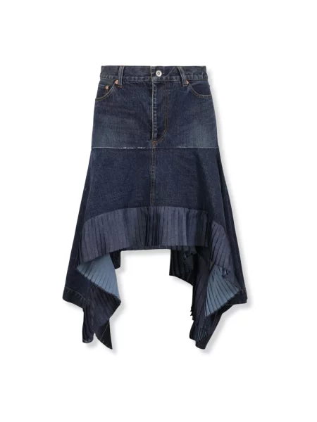 Spódnica jeansowa Sacai niebieska