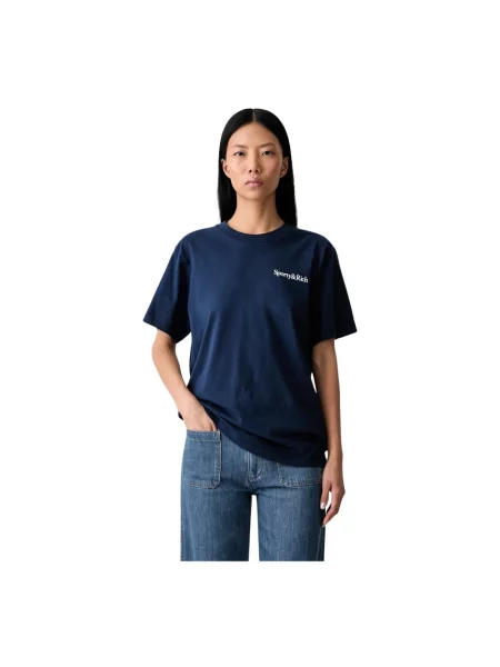 Sporty & Rich Drink More Water T-shirt niebieska