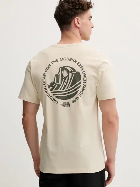 The North Face t-shirt ανδρικό με MONTE μπεζ