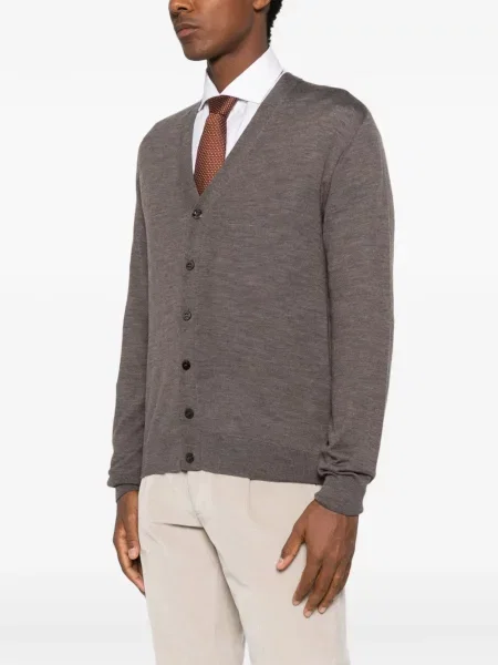 Cardigan Canali de lână maro