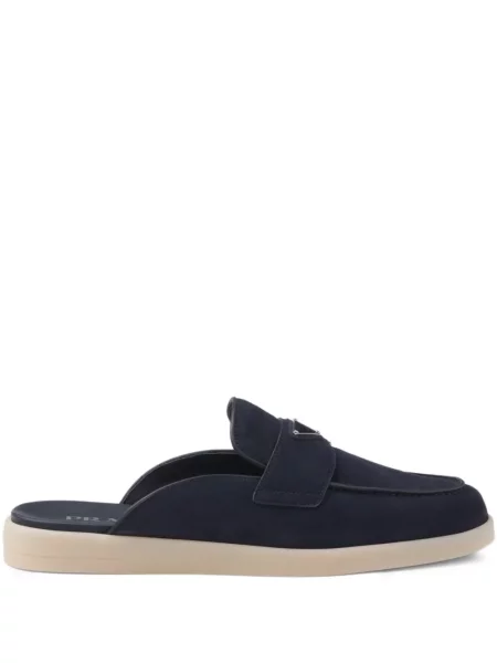 Παντούφλες σπιτιού Prada σουέτ slip-on μπλε