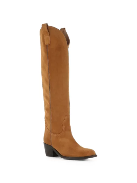 Botine Salle De Mode din piele de căprioară maro