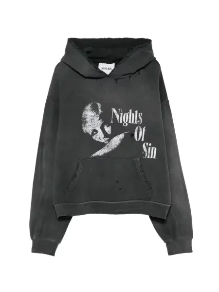 Hoodie Eifles με σχέδιο μαύρο