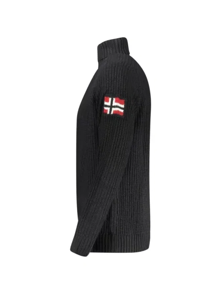 Pulover Norwegian Rain cu autograf albastru