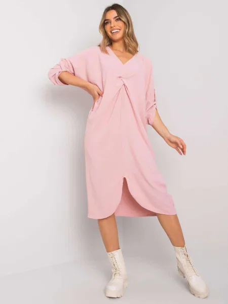 Obleka obleka Fashionhunters roza
