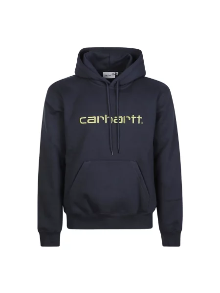 Bluza z kapturem Carhartt Wip z kapturem niebieska