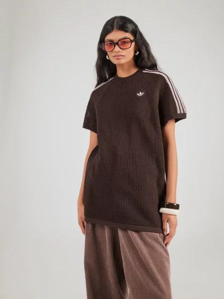 Adidas Originals letné šaty vzorované hnedá