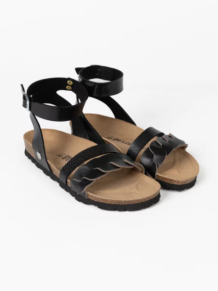 Bayton Sandale Capucine maro argintiu negru