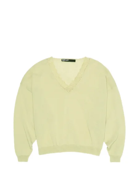 Top Bimba Y Lola cu decolteu în V din dantelă verde