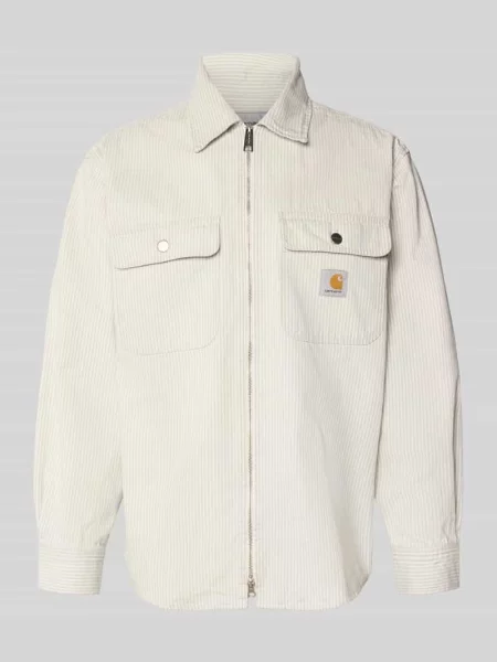Koszula-kurtka o kroju regular fit z zamkiem błyskawicznym dwustronnym Carhartt Work In Progress biała