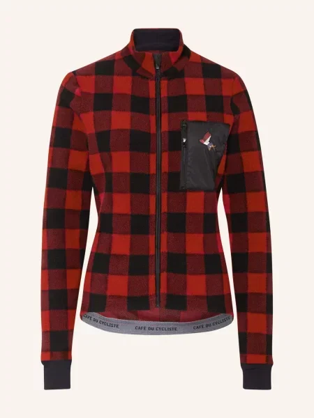 Café Du Cycliste Koszulka Rowerowa Solange Z Polaru rot czarna