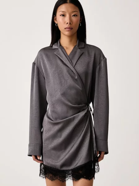 MSGM rochie petrecută gri
