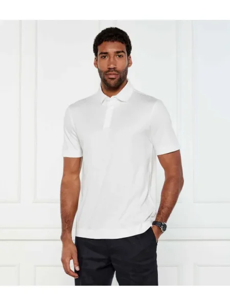 BOSS BLACK Polo P-Press 52 alb