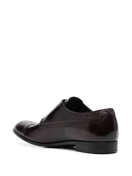 Brogsy Emporio Armani sznurowany skórzany czerwony