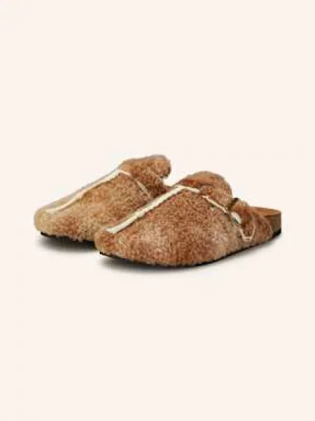 Arizona Love Klapki Typu Mules Z Pluszowego Materiału beige beżowe