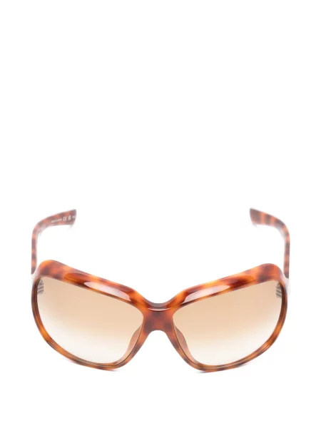 Ochelari de soare Gucci Eyewear cu imprimeu geometric maro